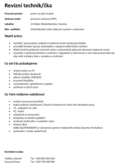 Revizní technik/čka